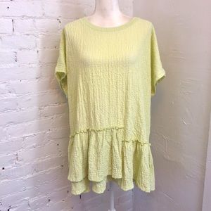 Free People Beach Mini Dress Cover Up Green NWT